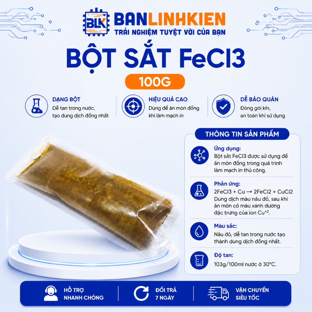 Bột Sắt FeCl3(100g)   BANLINHKIEN