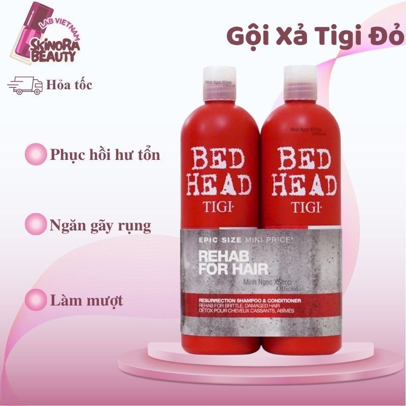 Dầu Gội Xả Tigi Bed Head Resurrection Supper Repair Cặp Gội Xả Phục Hồi Ngăn Rụng Tóc Tigi Bed Head 