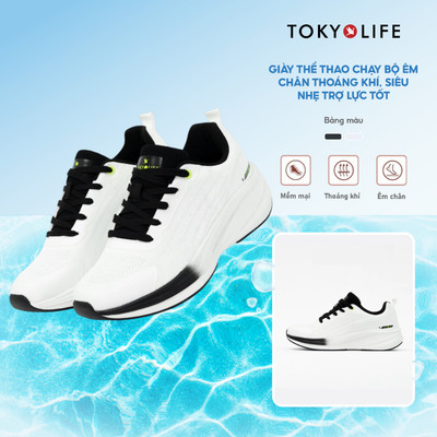 Giày thể thao nam TOKYOLIFE đi bộ êm chân thoáng khí thấm hút mồ hôi siêu nhẹ trợ lực tốt 40005785