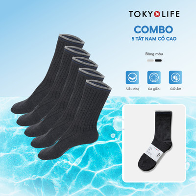 Tất chân NAM cổ cao Pack 5 TOKYOLIFE 40000736