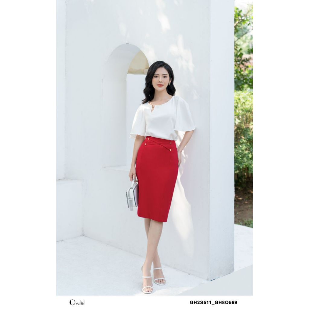 Đầm juyp nữ công sở dáng ôm chất twill tilk Orchid - GH8O569