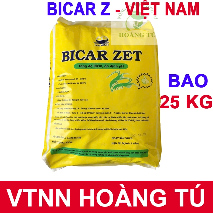 BICAR-Z 25KG Chính Hãng | NaHCO3 Ổn Định pH Và Độ Kiềm Thủy Sản