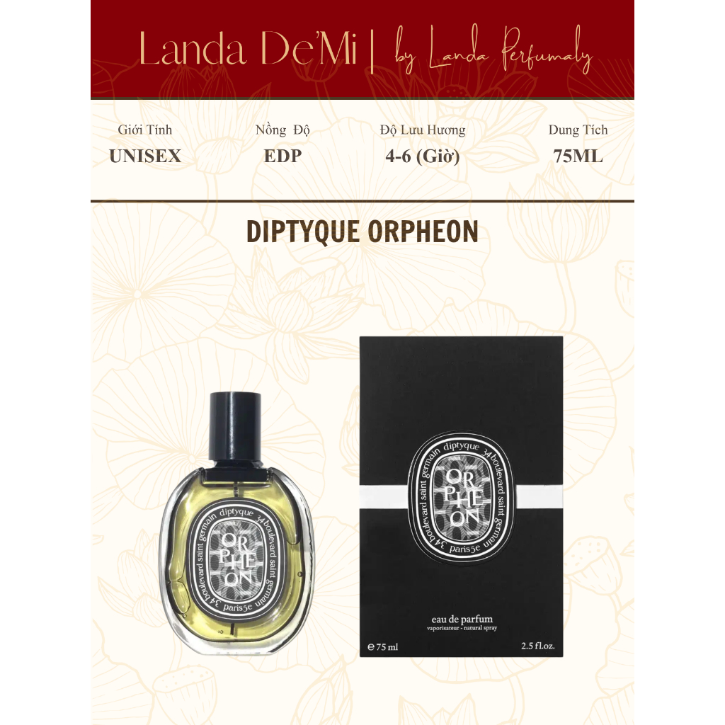 Nước Hoa Diptyque Orphéon | Nước Hoa Unisex | Landa De'Mi Parfums