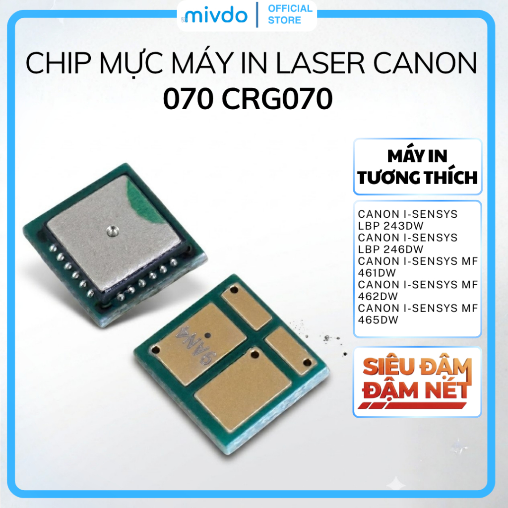 Chip Reset Mực Canon 070 CRG070 Cho LBP243DW LBP246DW LBP247DW MF461DW MF462DW MF465DW Nhận Mực Nhan