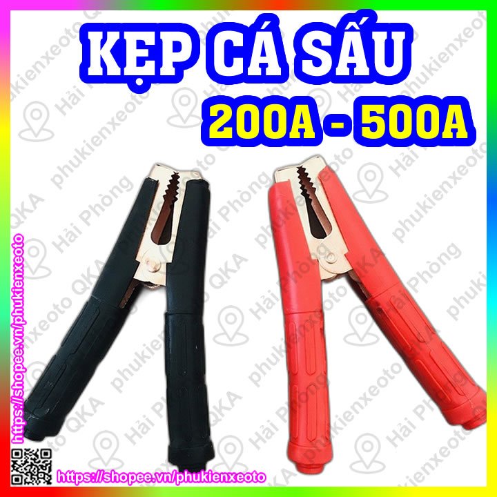 Bộ 2 kẹp bình ắc quy cá sấu 200a 500a