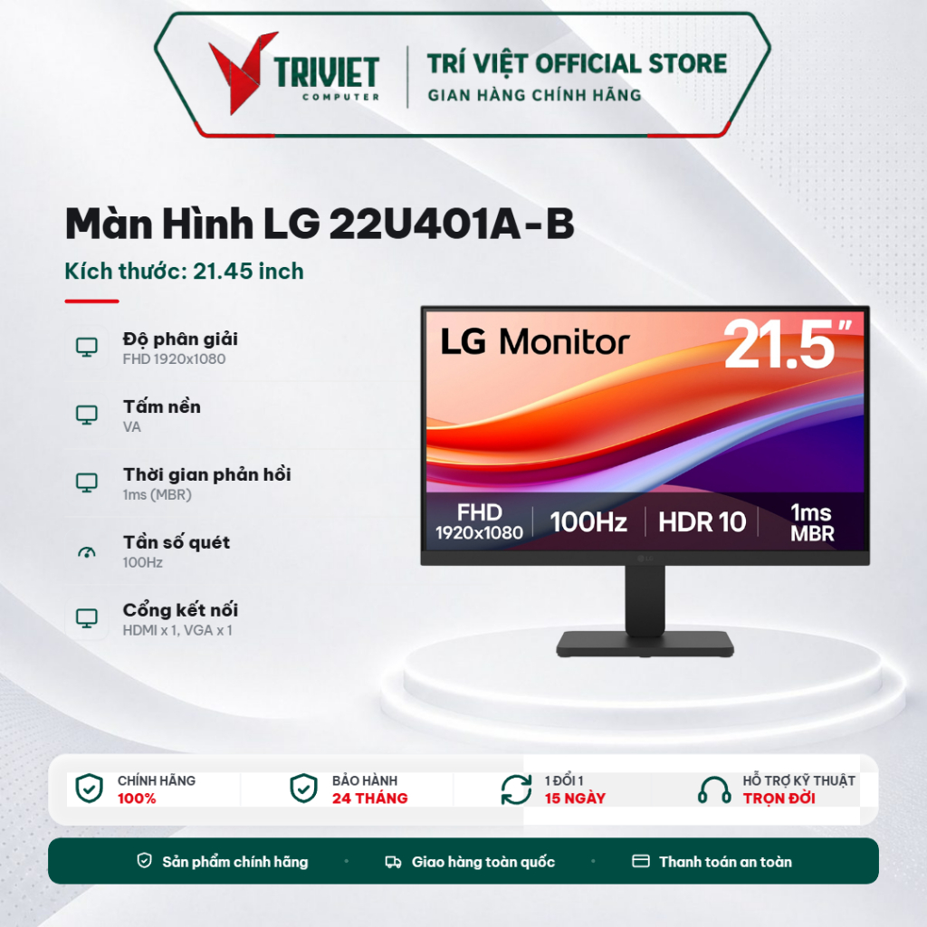Màn Hình LG 22U401A-B (21.5 inch - VA - FHD - 100Hz - 1ms) - Màn Hình  Văn Phòng