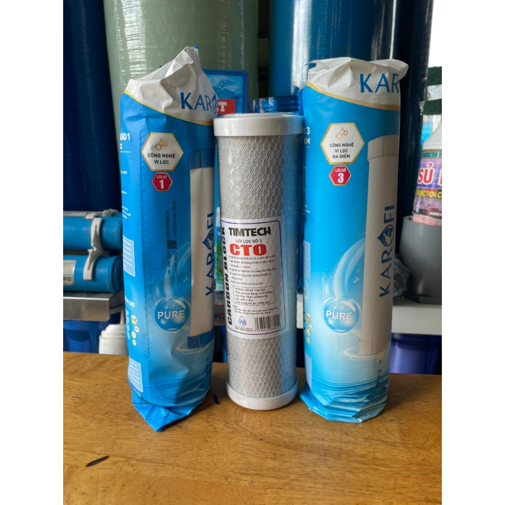 Bộ 3 Lõi Lọc  Như Hình Thay Cho MODEL S038, U03, U05, U95, U16, P95, O07, P1310, H238, O06  Hiệu Kar