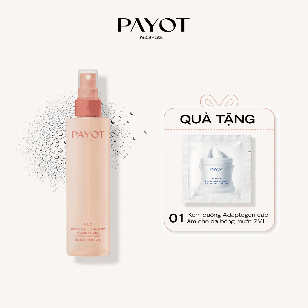 NƯỚC DƯỠNG CÂN BẰNG DA DỊU NHẸ DẠNG XỊT PAYOT (Nue Brume Tonique Douceur Visage Et Yeux) 200ml