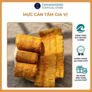 Mực Cán Tẩm Gia Vị Cay 500g ShumaFood - Đặc Sản Nha Trang, Snack Ăn Vặt