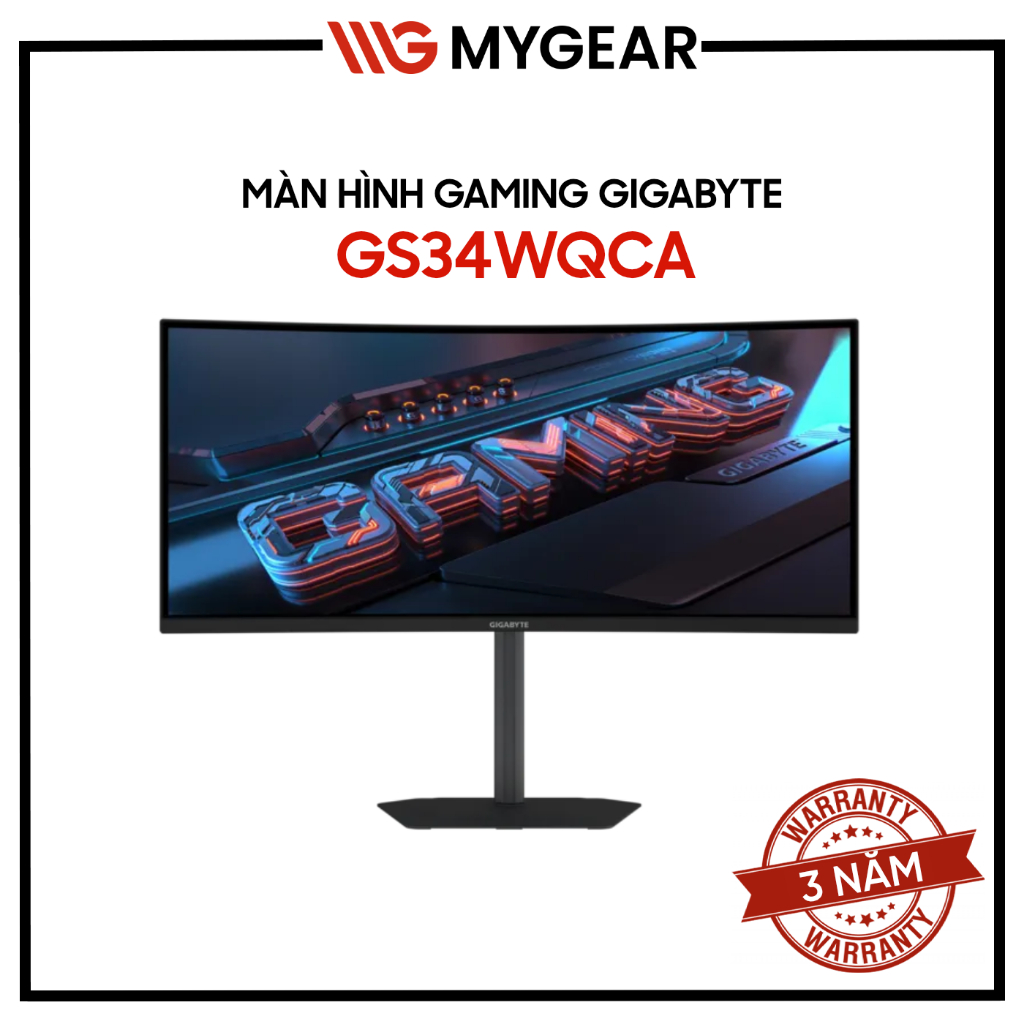 Màn hình Gaming Gigabyte GS34WQCA 34 Inch WQHD 120Hz 1ms VA Cong 1500R