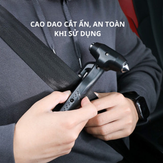 Dụng cụ sinh tồn, Búa Thoát Hiểm Khẩn Cấp Tích Hợp Đèn LED Cho Xe Ô Tô Deli - 3in1