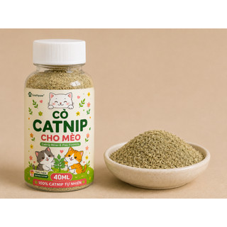 Bột cỏ catnip cho mèo thư giãn - Lọ 40ml