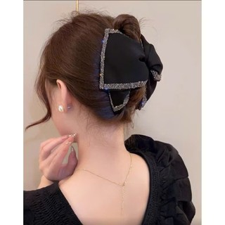 Kẹp Tóc Tam Giác Acrylic Satin - Kẹp Càng Cua Tam Giác Bọc Vải Kiểu Pháp Sang Trọng Cho Nữ