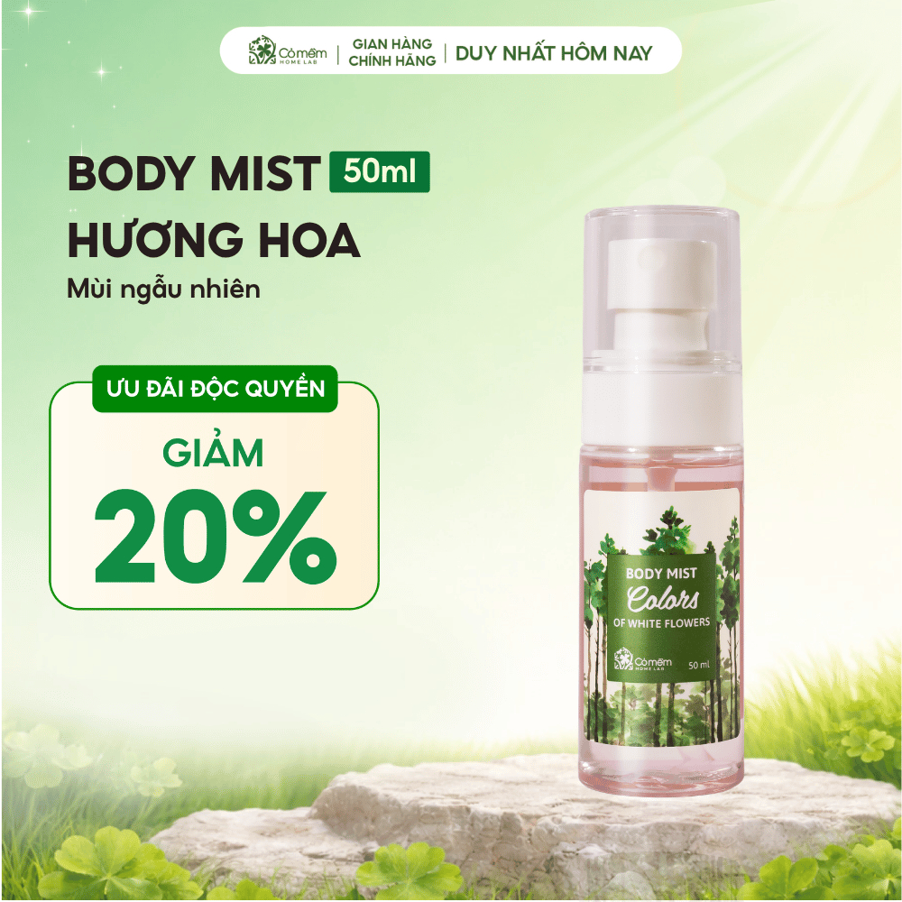 [Mùi Ngẫu Nhiên] Body Mist Xịt Thơm Toàn Thân Quần Áo Nam Nữ Hương Nước Hoa Ngọt Ngào Cỏ Mềm 50ml
