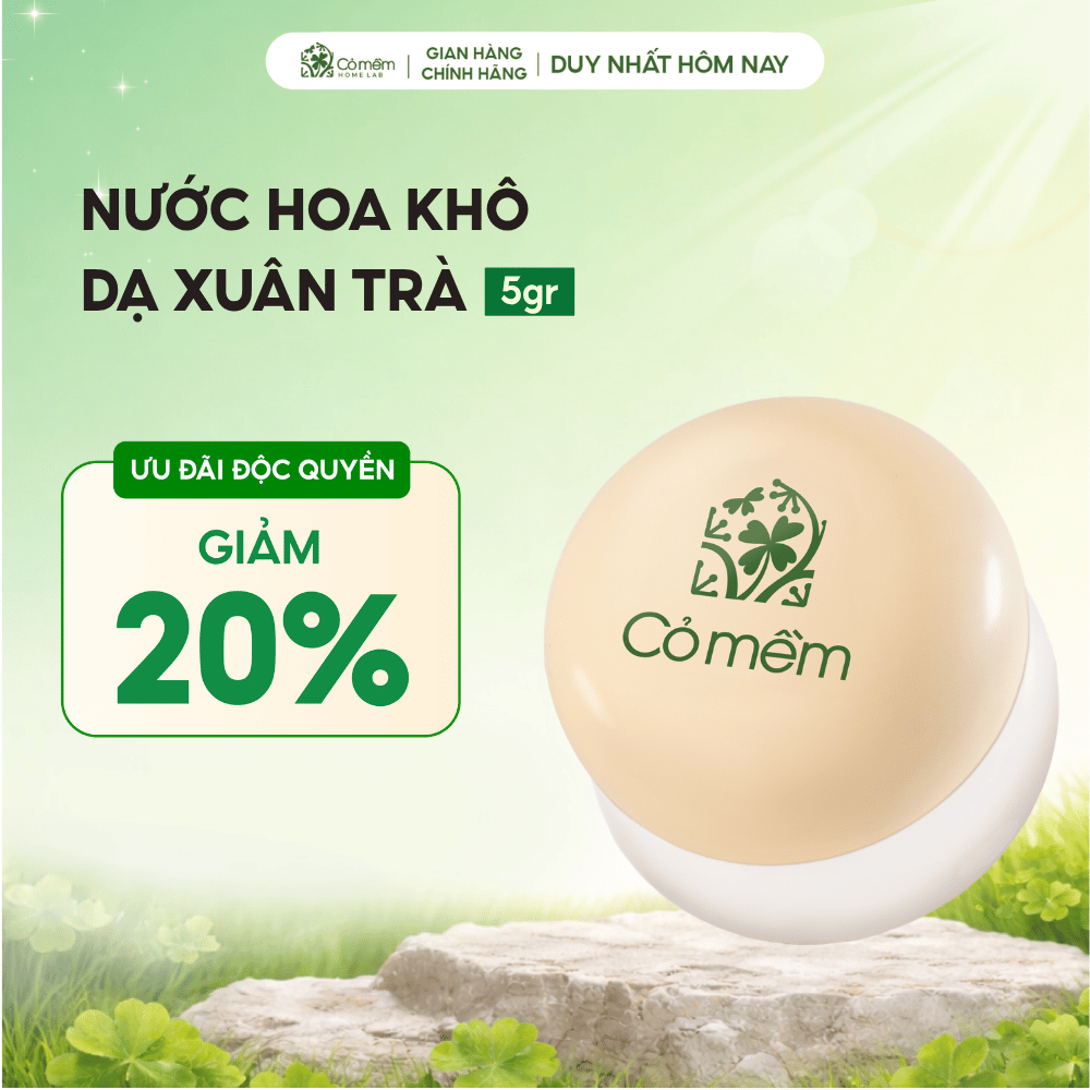 Nước Hoa Khô Dạ Xuân Trà Hương Mật Ong Hoa Nghệ Tây Cỏ Mềm - 5g