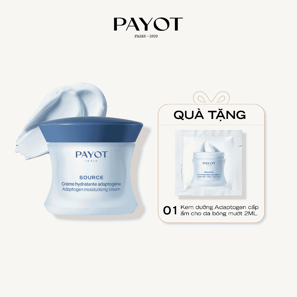 KEM DƯỠNG ADAPTOGEN CẤP ẨM CHO DA BÓNG MƯỚT PAYOT (Source Crème Hydratante Adaptogène)