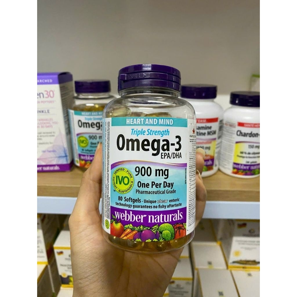 WEBBER NATURALS OMEGA-3 TRIPLE STRENGTH (CANADA) – dầu cá hàm lượng cao