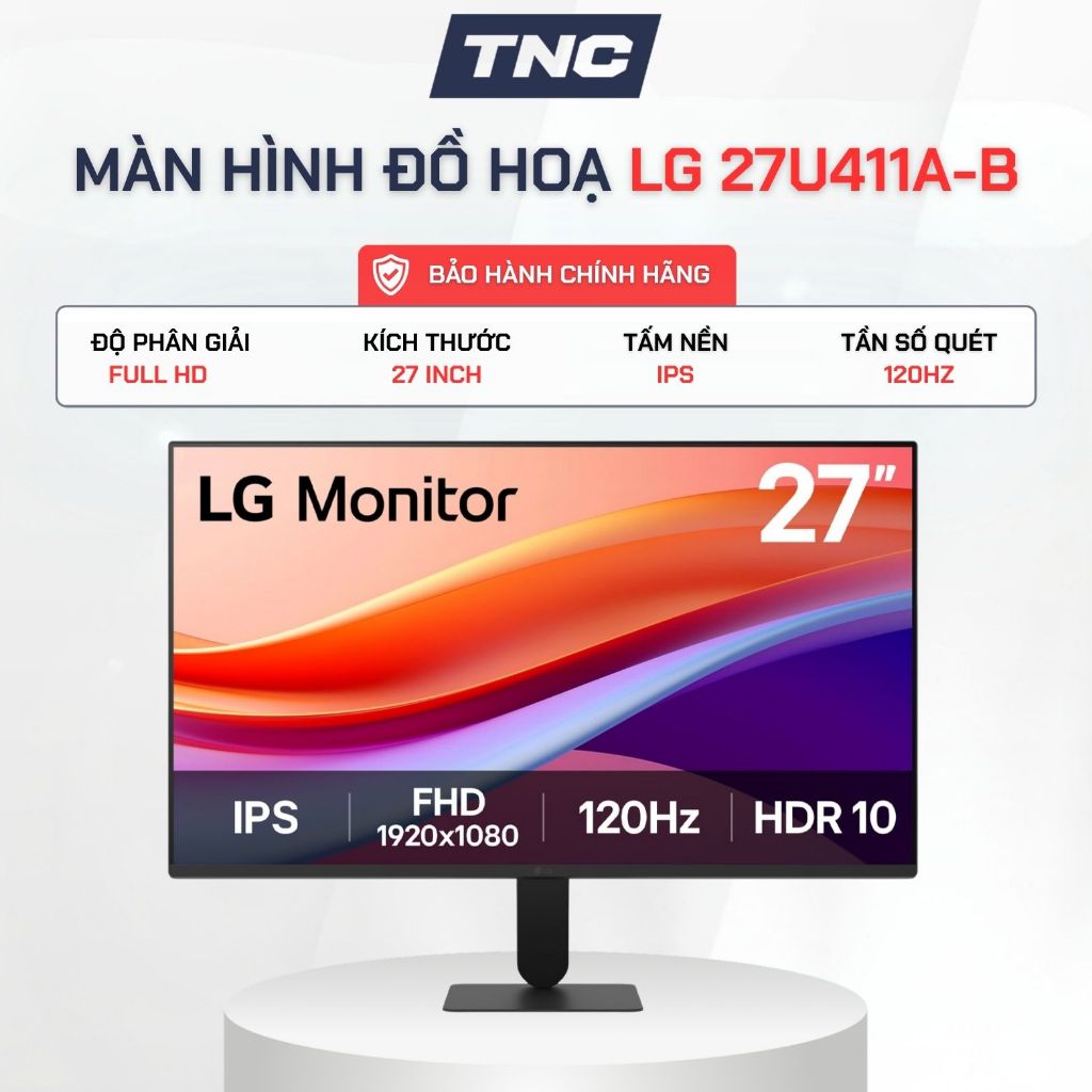 Màn Hình Đồ Hoạ LG 27U411A-B 27 Inch/ IPS/ FHD/ 120Hz/ 1ms - Bảo Hành 24 Tháng - TNC STORE | BigBuy360 - bigbuy360.vn