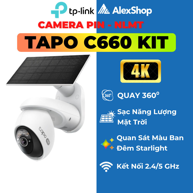 [Camera Năng Lượng Mặt Trời 4K] Tapo C660 KIT / C460 KIT | Camera AI Pin 10.000mAh, Xoay và Cố Định