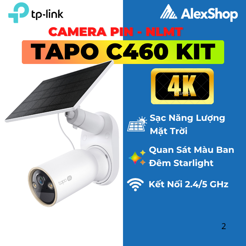 [2026] Camera PIN Ngoài Trời Tapo TP-Link C460 KIT/ C660 KIT/ C400 KIT/  C425 KIT/ C410 KIT