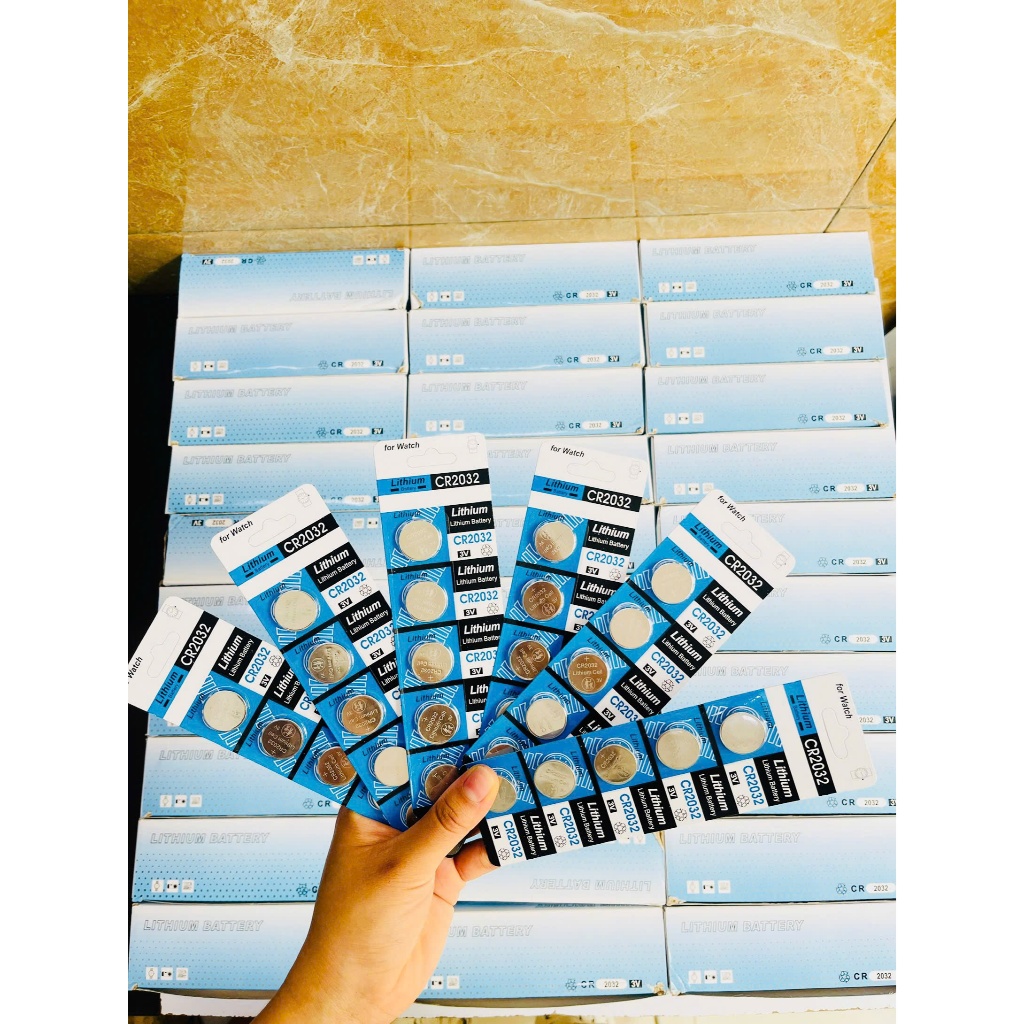 Pin Cmos CR2032 dùng cho chìa khóa thông minh (smartkey) xe máy, ô tô, cửa cuốn... (1 Vỉ 5 viên Pin 