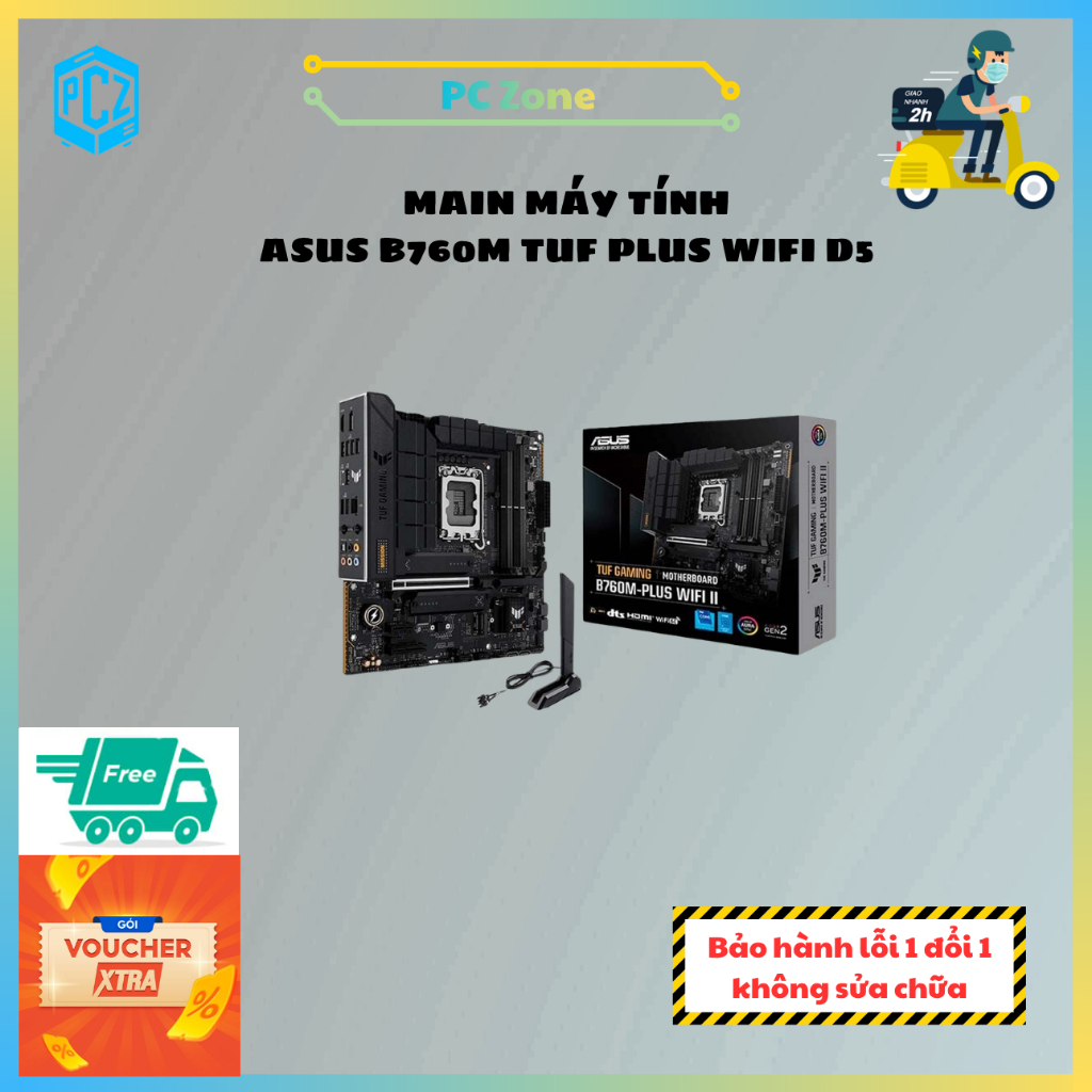 Mainboard - Bo mạch chủ ASUS B760M TUF Plus wifi D5 MATX - 2ND