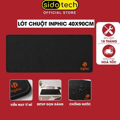 Miếng lót chuột cỡ to pad gaming 40x90cm SIDOTECH INPHIC cho bàn phím chuột cao su dày 3mm chống nước văn phòng