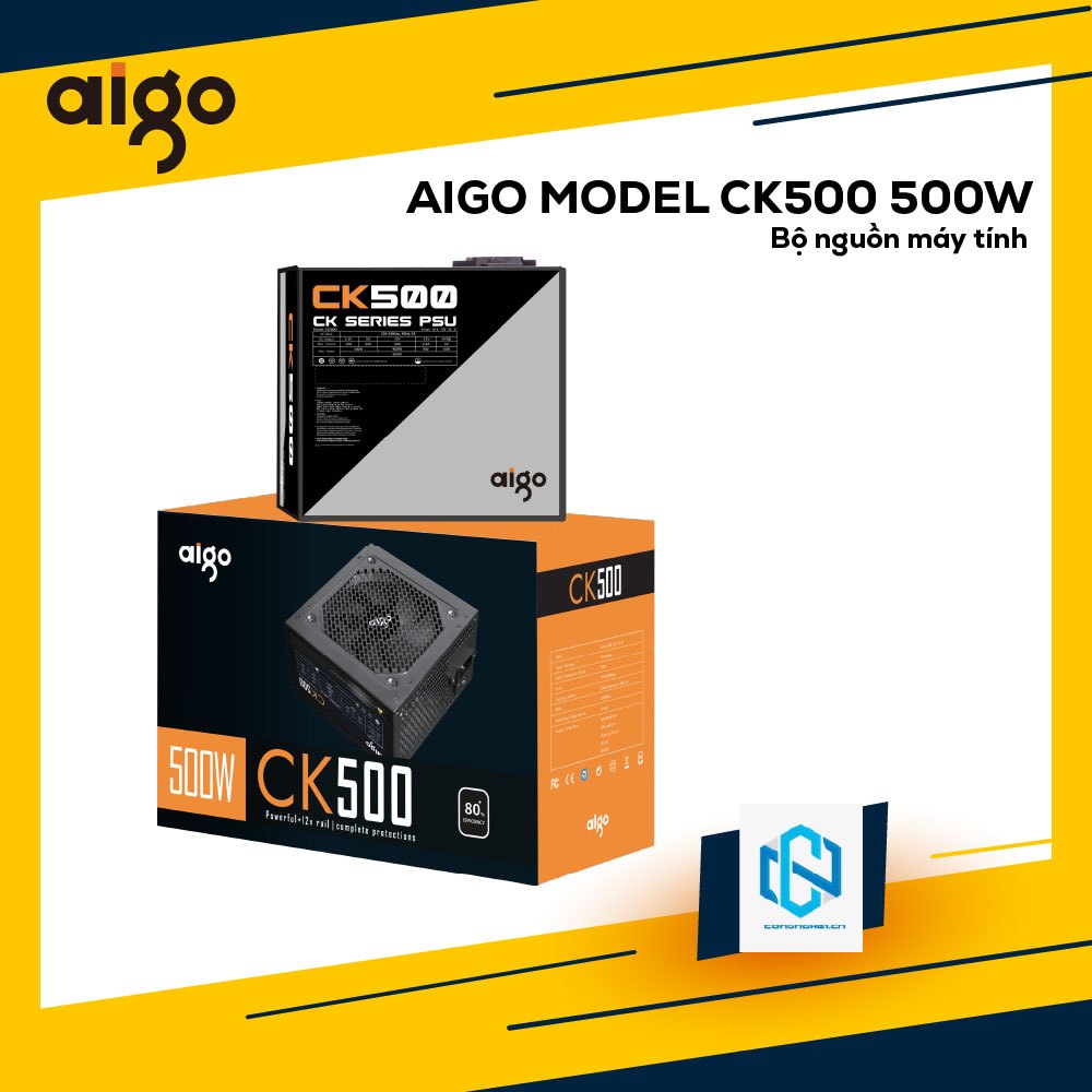 BỘ NGUỒN MÁY TÍNH AIGO MODEL CK500 500W
