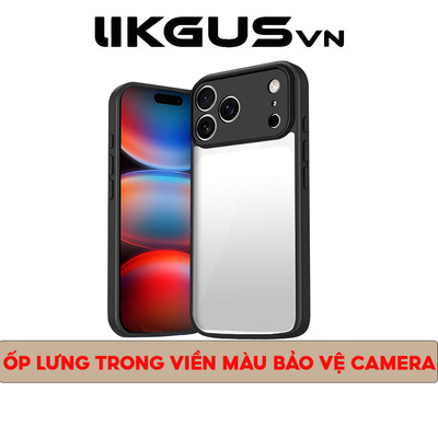 Ốp Lưng BIG Viền Pastel Lưng Trong Viền Màu Chống Va Đập Bảo Vệ Camera Cho iP 12Promax đến 17Promax