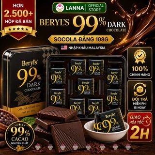 Sô cô la đắng Dark Chocolate Beryl's hộp 108gr Malaysia