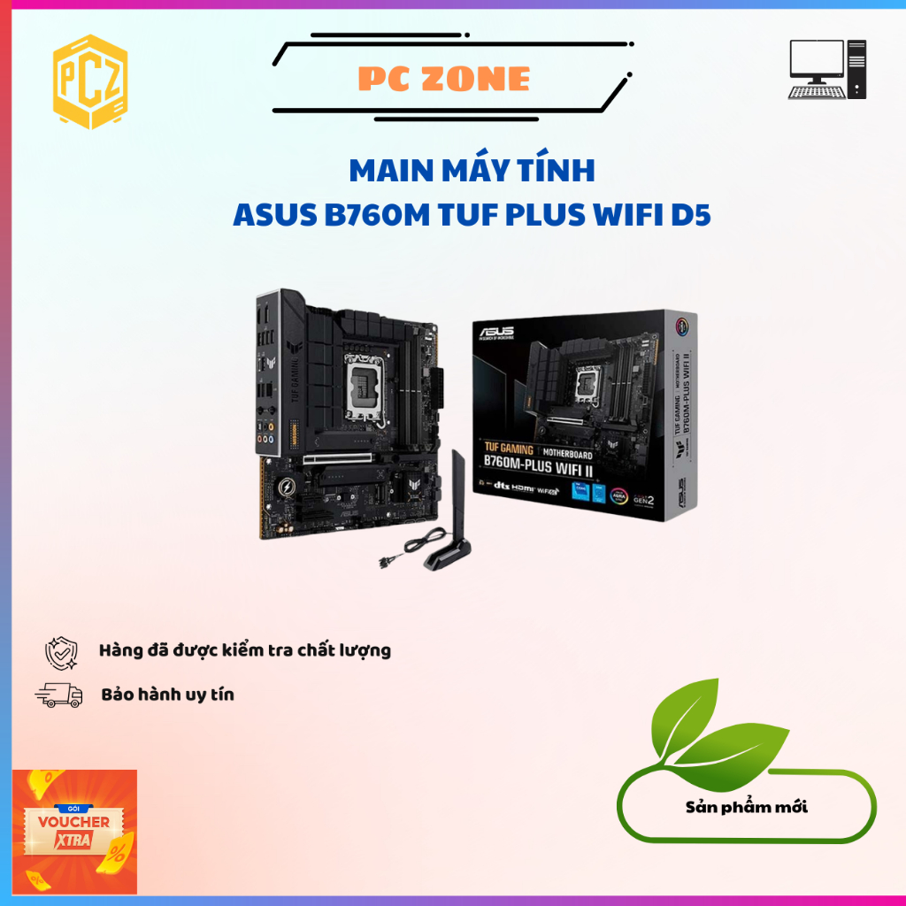 Mainboard - Bo mạch chủ ASUS B760M TUF Plus wifi D5 MATX - 2ND