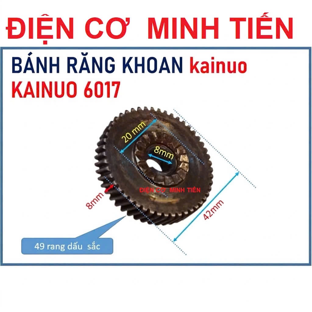 KAINUO 6017 - NHÔNG KHOAN KAINUIO MÃ 6017 (8 - 42 - 49R  ) BÁNH RĂNG KHOAN 6017 bb