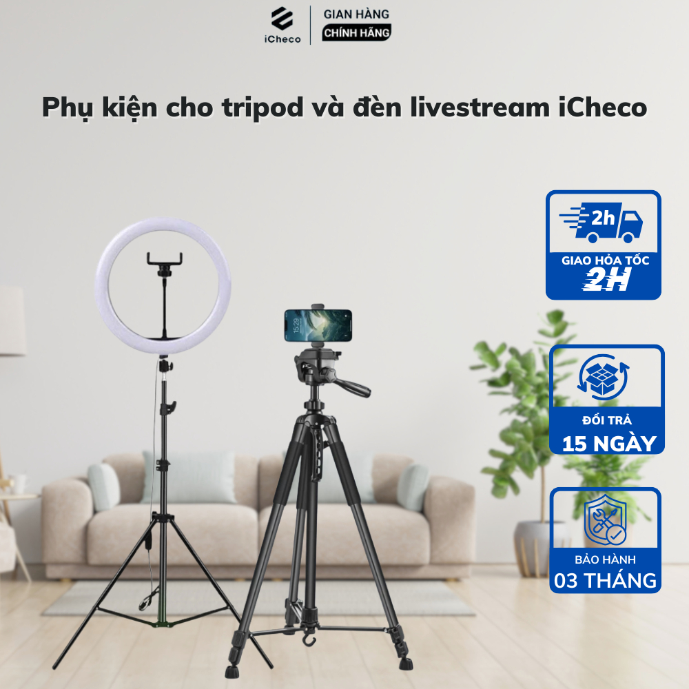 Phụ kiện cho tripod và đèn livestream iCheco