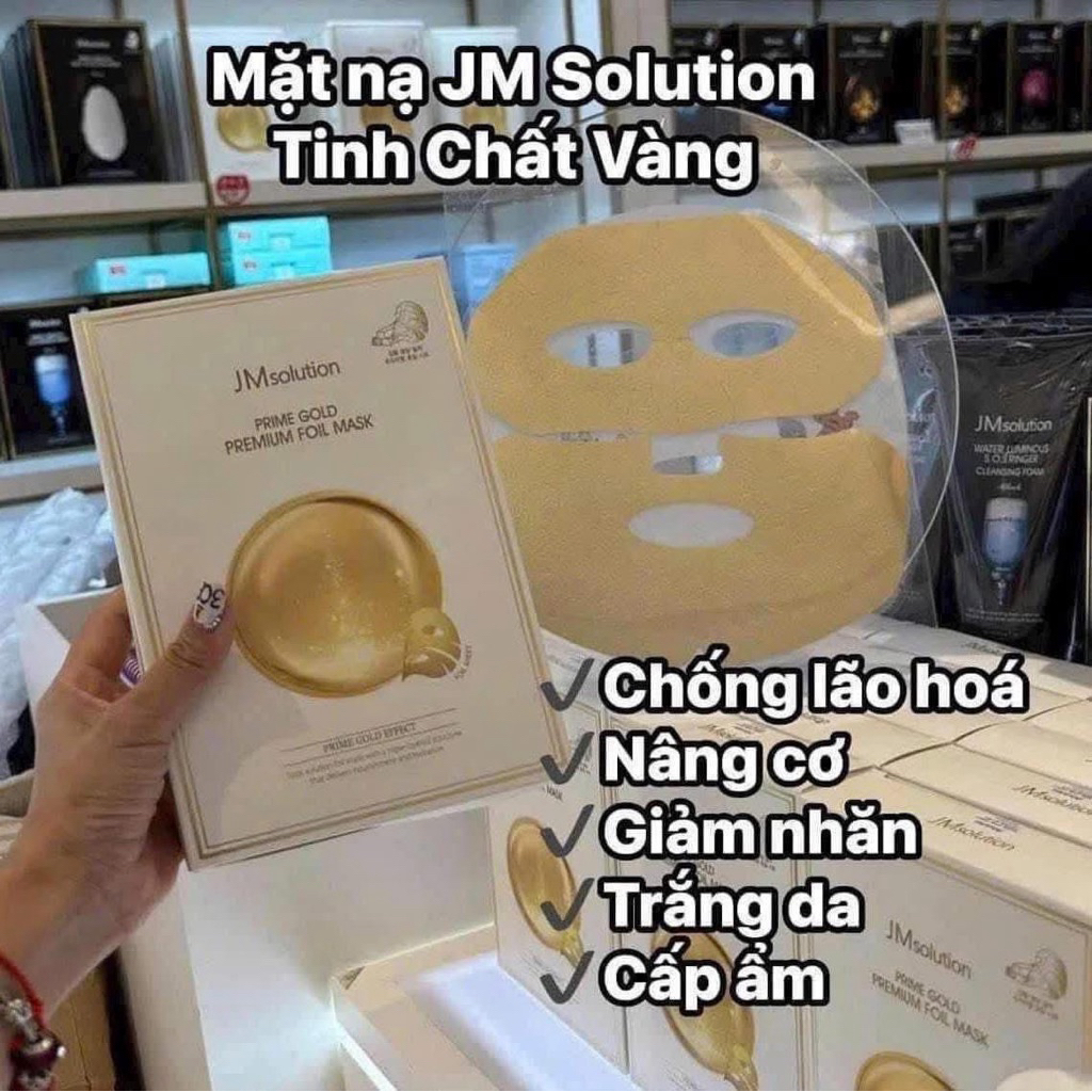 MẶT NẠ VÀNG JM SOLUTION PRIME GOLD PREMIUM FOIL MASK