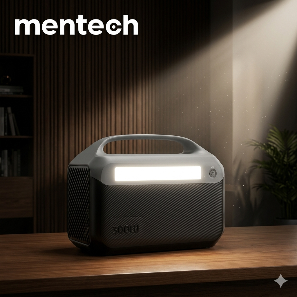Trạm Sạc Di Động MENTECH MT300M1 300W 204.8Wh AC 220V, Pin Dự Phòng Camping, Sạc Laptop PD 60W