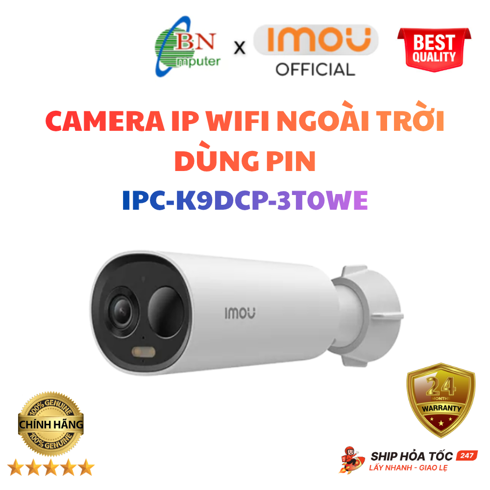 Camera IP Wifi ngoài trời dùng Pin IPC-K9DCP-3T0WE (Cell 3C)