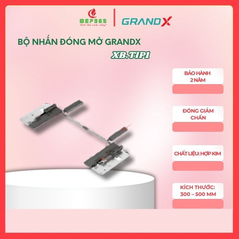Bộ Nhấn Mở Đóng Giảm Chấn GrandX TIP-ON GXMotion XB.TIP1 – Nhấn Mở Dễ Dàng – Đóng Êm Ái