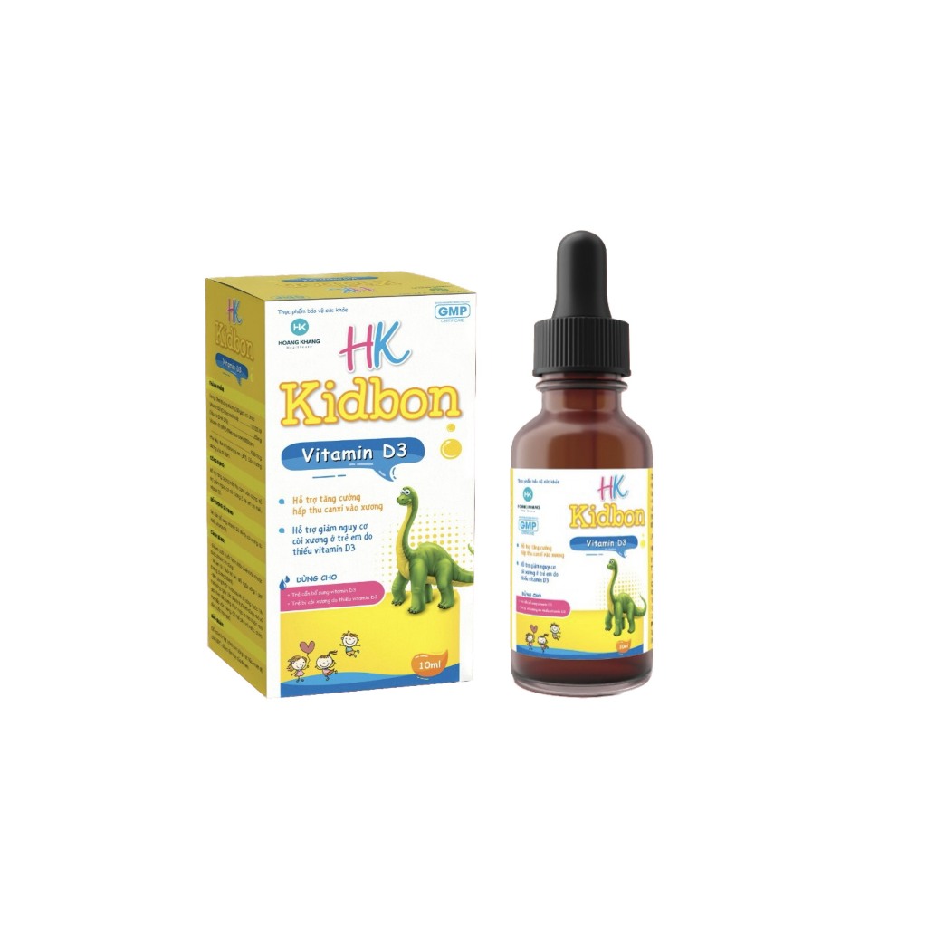 HK KIDBON -D3, K2- hỗ trợ giảm còi xương , tăng hấp thu Canxi- lọ 10 ml