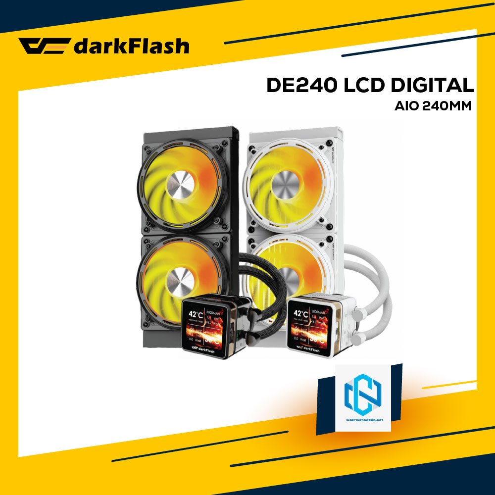Tản Nhiệt Nước AIO 240MM DarkFlash DE240 LCD DIGITAL