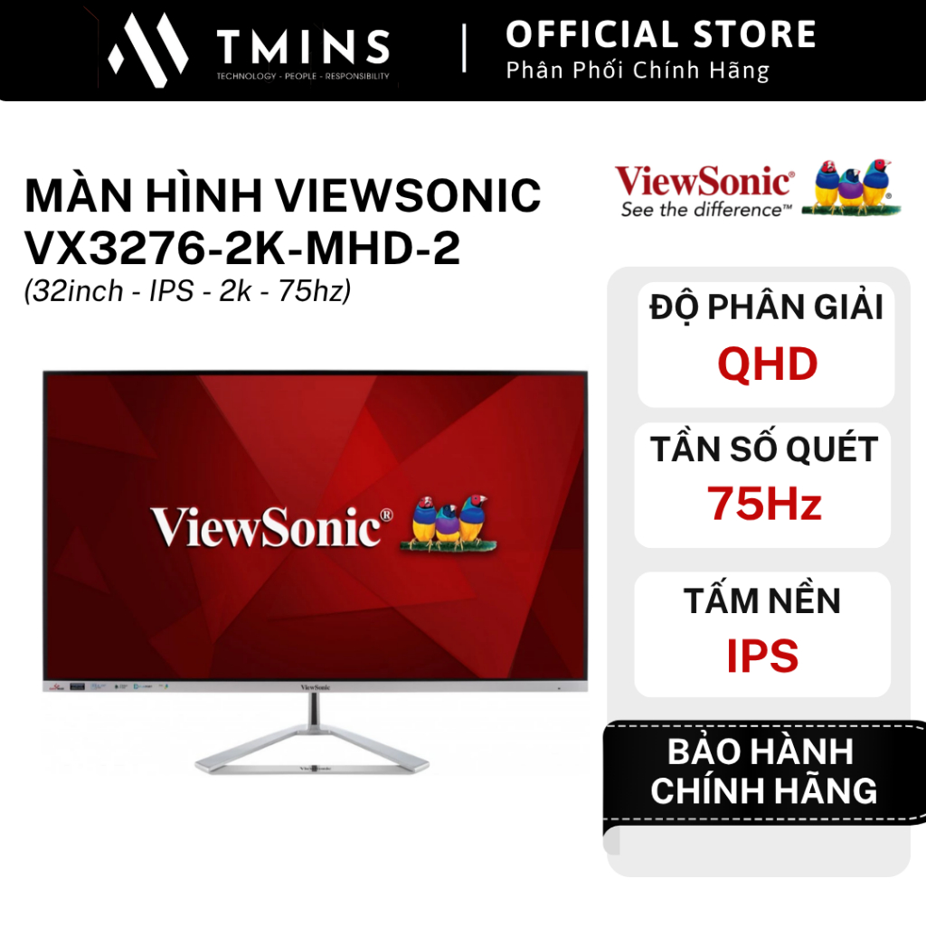 Màn hình bảo vệ mắt Viewsonic VX3276-2K-MHD-2 (32inch/ IPS/ 2k/ 75hz) - Hàng Chính Hãng