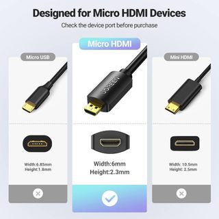 Cáp chuyển Micro HDMI to HDMI (âm) Ugreen 20134