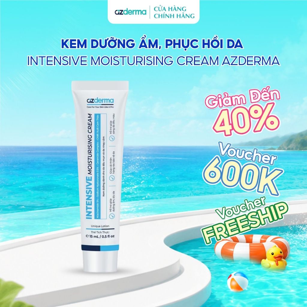 Kem dưỡng ẩm phục hồi da Intensive Moisturising Cream Azderma cải thiện hàng rào da