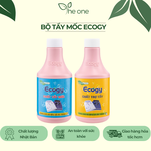 Bộ 02 chai tẩy mốc Ecogy. Tẩy được vết thâm kim, vệt ố, quần áo lem màu