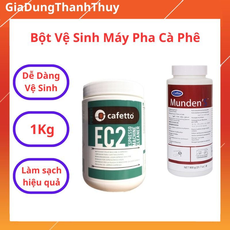 Bột Vệ Sinh Máy Pha Cà Phê Espresso Cafetto EC2 1kg, Munden's 900gr