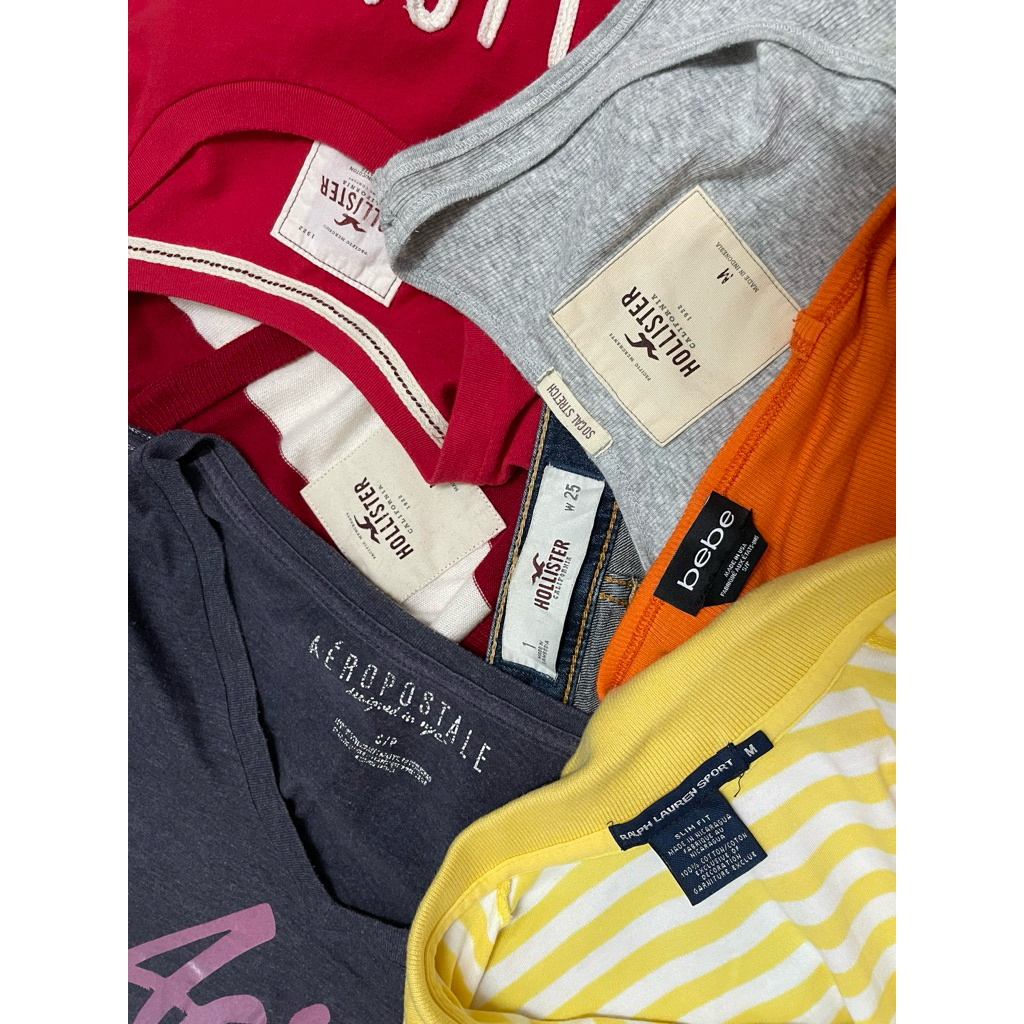 [2hand] My collection (hollister, bebe, aeropostale,…) áo thun, cami, shorts