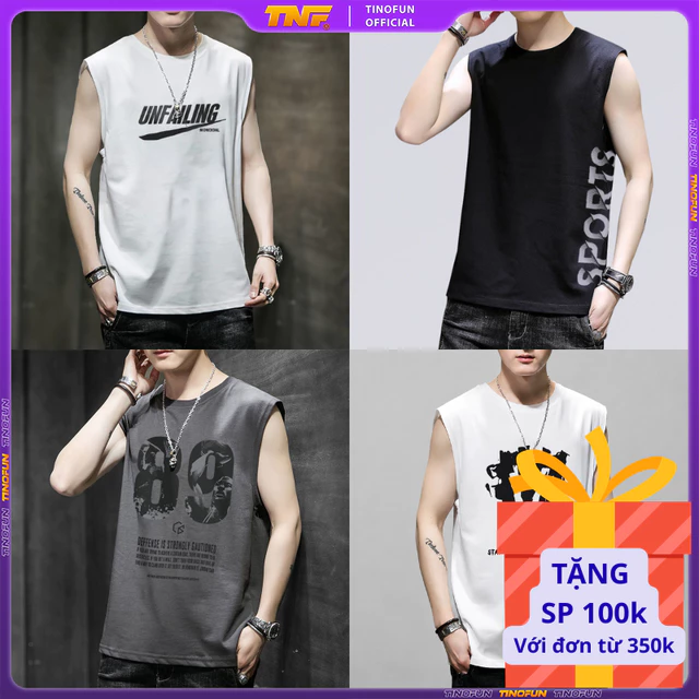 Áo ba lỗ nam unisex TINOFUN áo nam nữ 3 lỗ sát nách CL A áo tanktop thể thao vải thun lạnh co dãn
