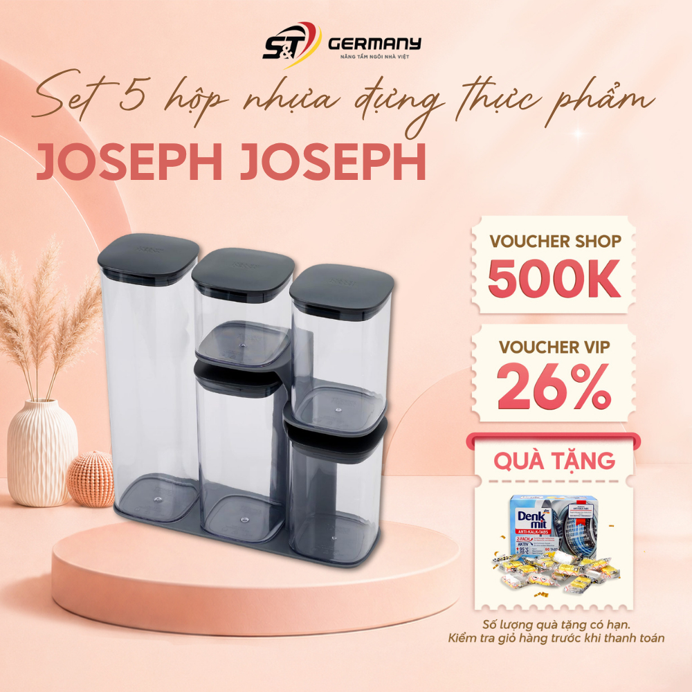 HCM Set 5 hộp nhựa đựng thực phẩm khô Joseph 81071  GermanySnT 510018