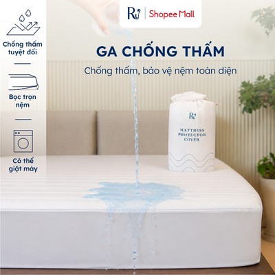 [MỚI RA MẮT] Ga Chống Thấm Nệm Ru9 | Chống Thấm Toàn Vẹn | Thông Thoáng - Mềm Mại | 4 Kích Thước | 2 Màu Sắc