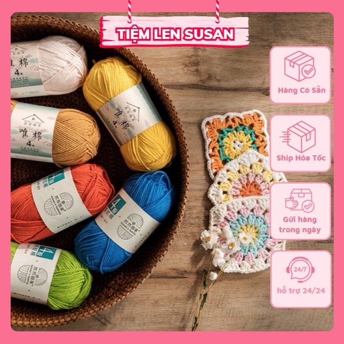 Len Susan Family 4 50g/1c (màu 1-85) SS4,hiệu Susan4