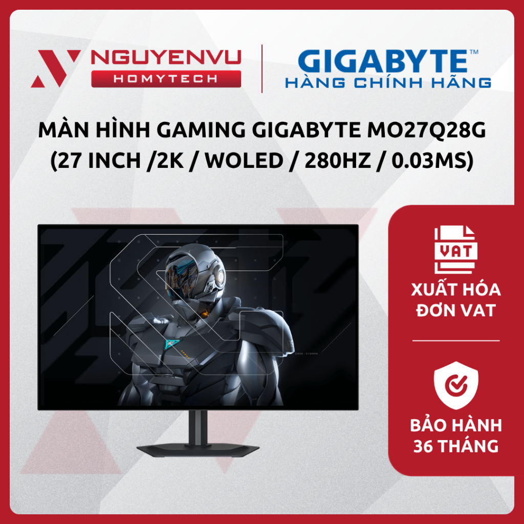 [Full VAT] Màn hình Gaming GIGABYTE MO27Q28G (27 inch/2K/WOLED/280Hz/0.03ms) - CHÍNH HÃNG